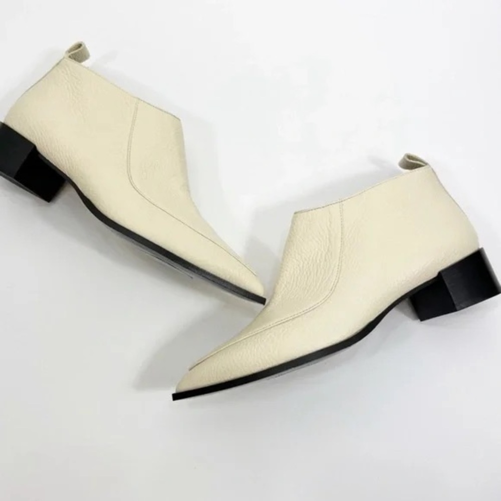 NEW Everlane Ankle Boot/ The Boss Bootie in Bone/ Italian Leather /Size 7